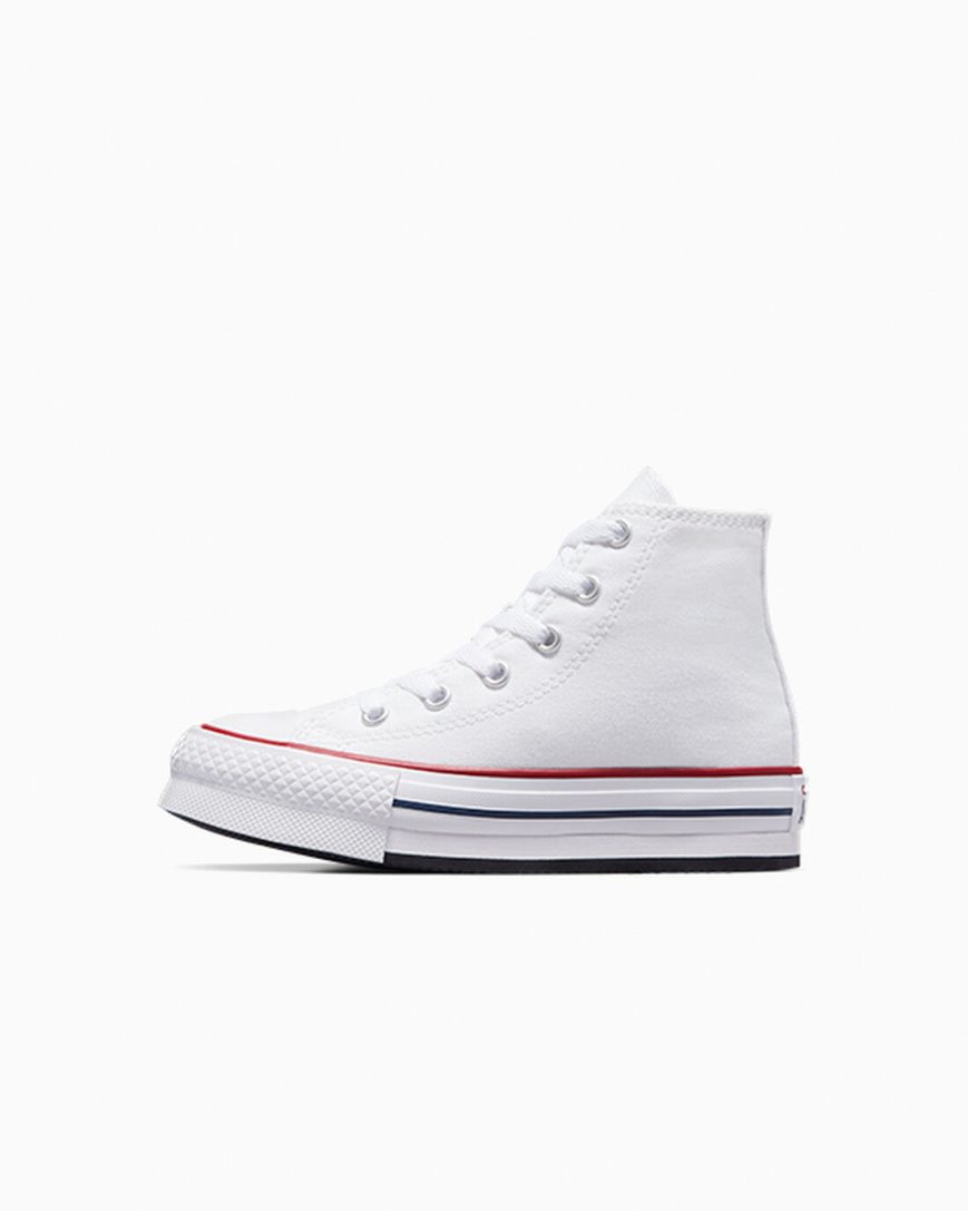 Zapatos Plataforma Converse Chuck Taylor All Star Lift Altas Niña Blancas Rojas Oscuro Azul Marino | PE 2WE07L